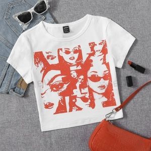 Shein 90's icon babydoll tee M